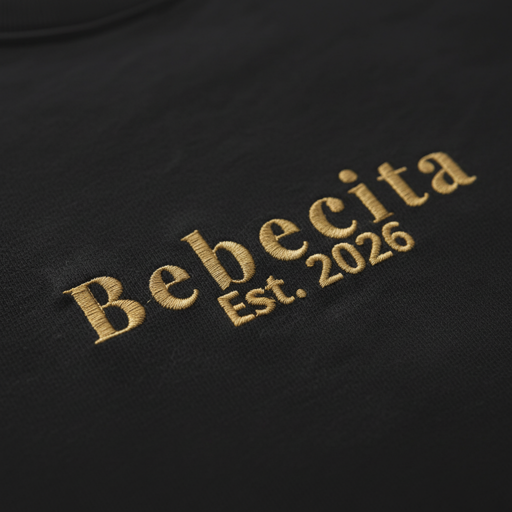 Embroidery Close-up Black