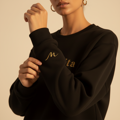 Mamacita Monogram Wrist Mockup - Black