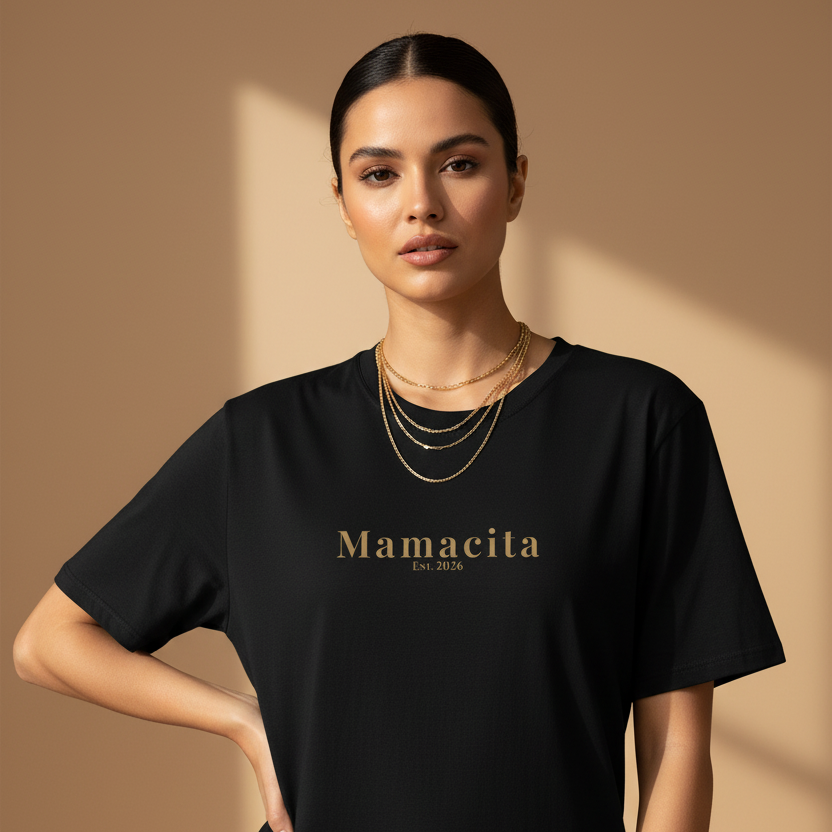 Mamacita Signature Tee — Black Model