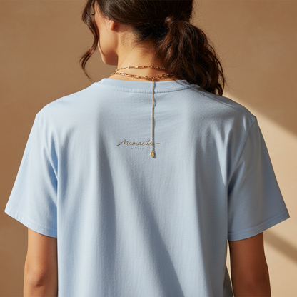 Mamacita Signature Tee — Light Blue Back