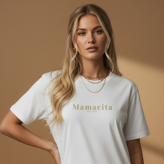 Mamacita Signature Tee — White Blonde